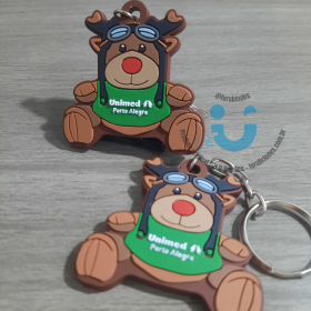 Chaveiro Emborrachado Personalizado em Alto Relevo