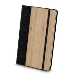 Caderno a5 capa em bambu Personalizado