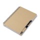 Caderno a5 capa em papelão reciclado com caneta Personalizado