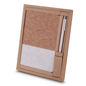 Kit Escritório A5 Capa em Cortiça e Caneta P Reciclado Corporativo