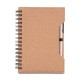 Caderno a6 capa em papelão reciclado com caneta Personalizado
