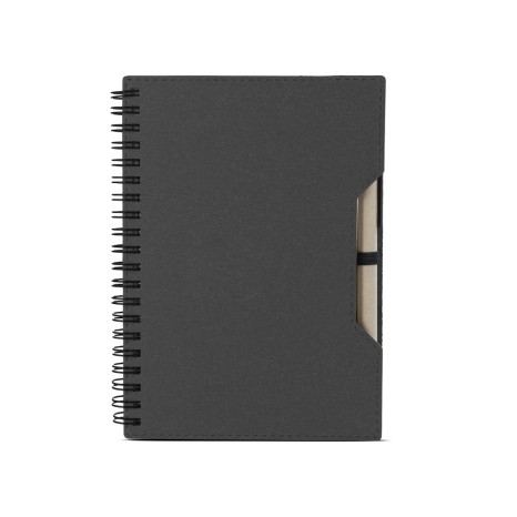 Caderno capa em papelão reciclado com caneta Personalizado