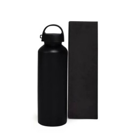 Garrafa em Alumínio Preto 600 Ml Personalizado