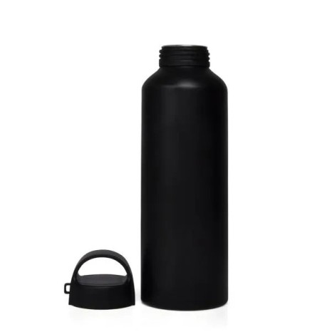 Garrafa em Alumínio Preto 600 Ml Personalizado