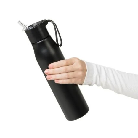 Garrafa em Alumínio Reciclado Preto 750 Ml Personalizado