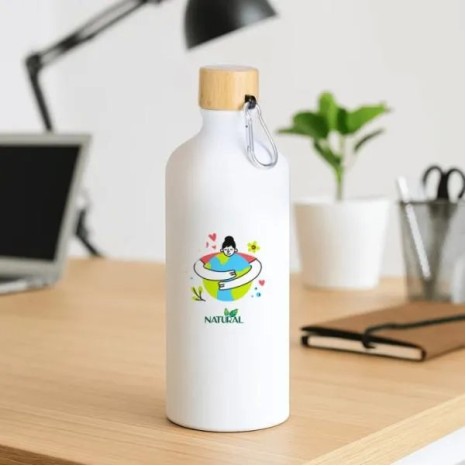 Garrafa em Alumínio Branca 1 Litro Personalizado