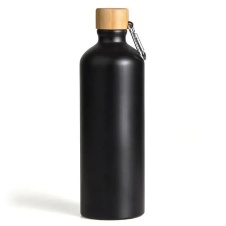 Garrafa em Alumínio Preta 1 Litro Personalizado