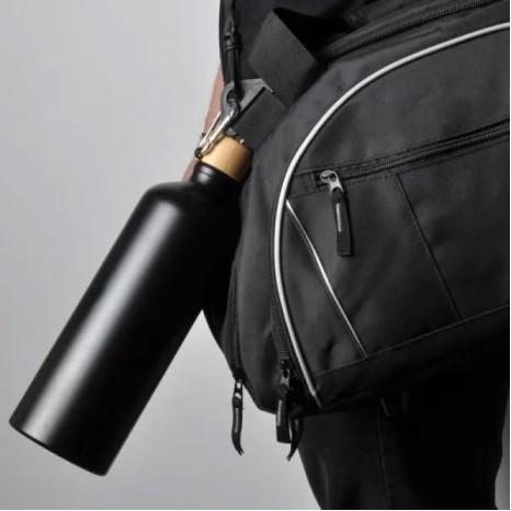 Garrafa em Alumínio Preta 1 Litro Personalizado