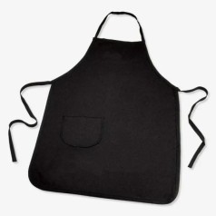 Avental com Bolso em Brim Preto Personalizado