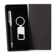 Caneta e Chaveiro em Metal / Material Sintético Personalizada