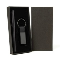 Caneta Roller e Chaveiro em Metal/Pu Personalizada