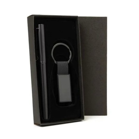 Caneta Roller e Chaveiro em Metal/Pu Personalizada