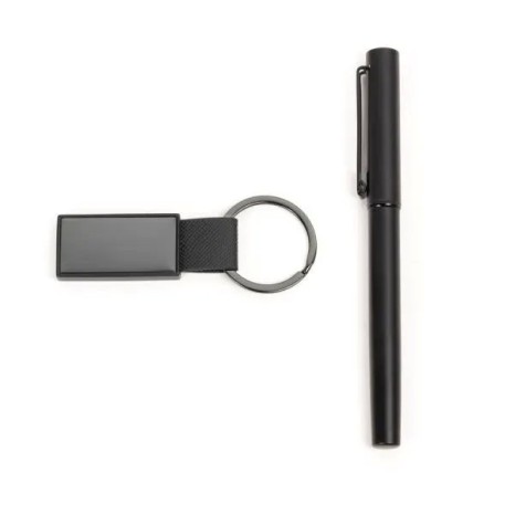 Caneta Roller e Chaveiro em Metal/Pu Personalizada