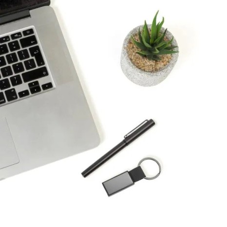 Caneta Roller e Chaveiro em Metal/Pu Personalizada