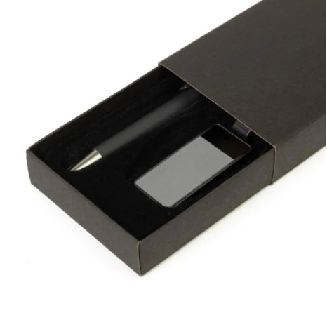 Caneta Chaveiro em Metal Retangular Personalizada