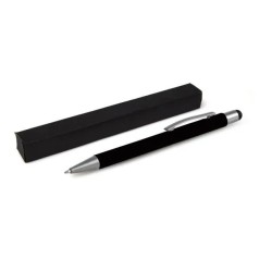 Caneta Esferográfica em Alumínio com Ponta Touch Preta Personalizada