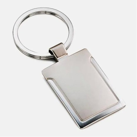 Chaveiro em Metal Cromado Fosco Personalizado