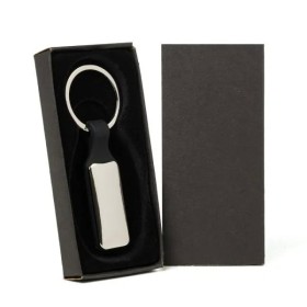 Chaveiro em Metal/Pu Prata/Preto Personalizado