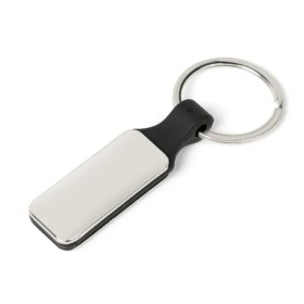 Chaveiro em Metal/Pu Prata/Preto Personalizado