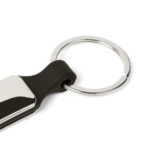 Chaveiro em Metal/Pu Prata/Preto Personalizado