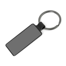 Chaveiro em Metal Cinza/Preto Personalizado