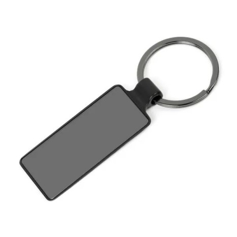 Chaveiro em Metal Cinza/Preto Personalizado