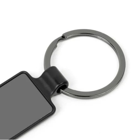 Chaveiro em Metal Cinza/Preto Personalizado