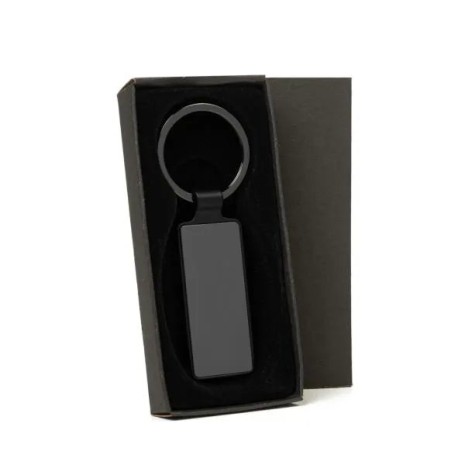 Chaveiro em Metal Cinza/Preto Personalizado