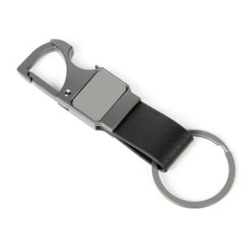 Chaveiro Mosquetão Cinza em Metal/Pu Personalizado