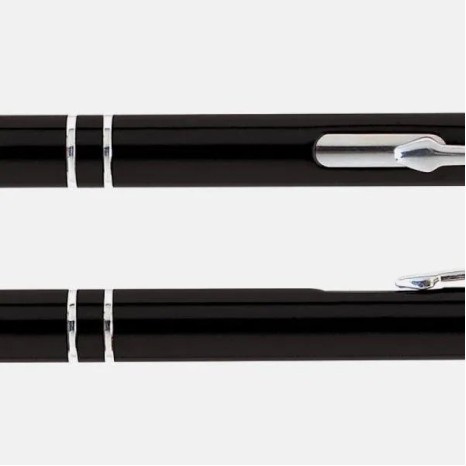 Caneta Esferográfica em Alumínio com Ponta Touch Preta Personalizada