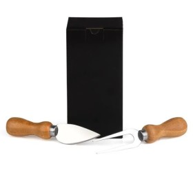 Conj para Queijo Madeira/Inox 2 Pçs Personalizado