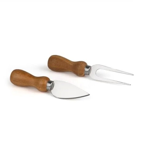 Conj para Queijo Madeira/Inox 2 Pçs Personalizado