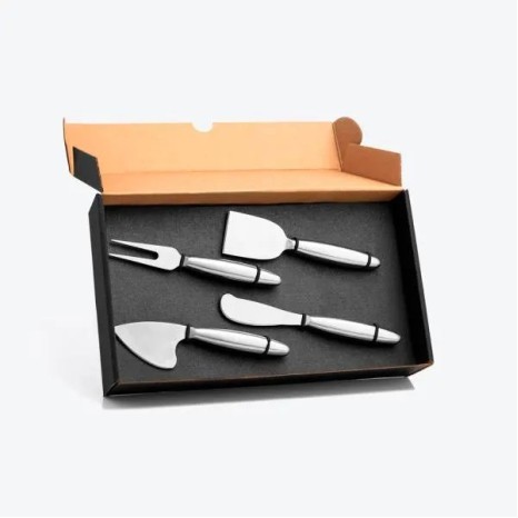 Conjunto de Facas para Queijos em Aço Inox 4 Pçs Personalizado