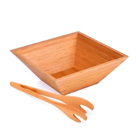 Conjunto para Salada em Bambu 2 Pçs Personalizado