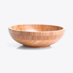 Cumbuca Redonda em Bambu com Espátula 14cm 200Ml Personalizado