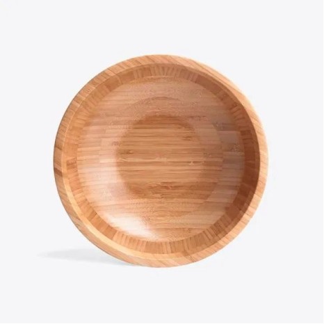 Cumbuca Redonda em Bambu com Espátula 14cm 200Ml Personalizado