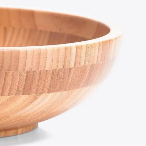 Cumbuca Redonda em Bambu com Espátula 14cm 200Ml Personalizado