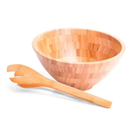 Cumbuca em Bambu com Pegador 30cm 2,2L Personalizado