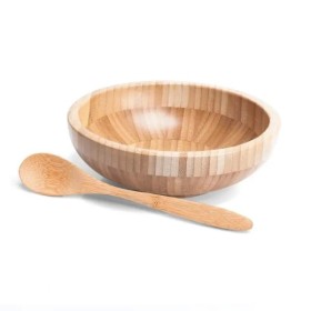 Cumbuca em Bambu com Colher 18cm 400Ml Personalizado