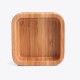 Cumbuca Quadrada em Bambu com Espátula 14cm 100Ml Personalizado