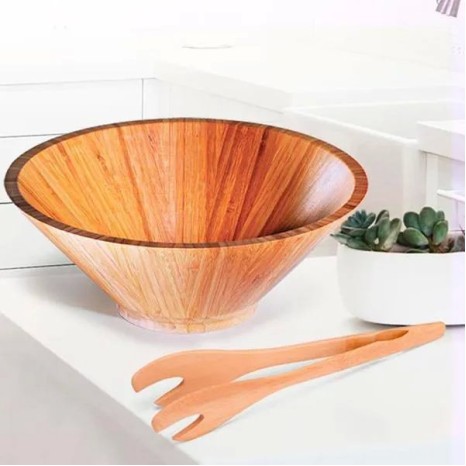 Kit para Salada em Bambu Pequim 3 L 2 Pçs Personalizado