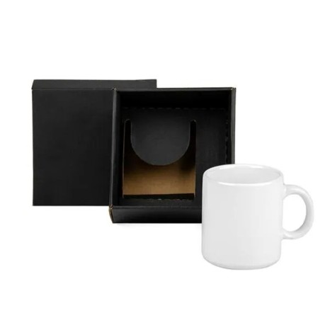 Caneca em Cerâmica Branca 270 Ml em Caixa com Elástico Personalizada