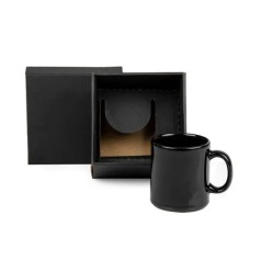 Caneca em Cerâmica Preta 270Ml Personalizada