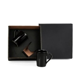 Kit Canecas em Cerâmica Preta 230Ml Personalizado