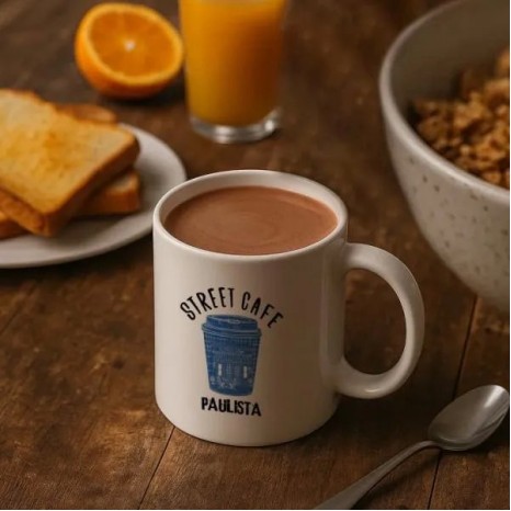 Caneca em Cerâmica Branca 270 Ml com Caixa Personalizada