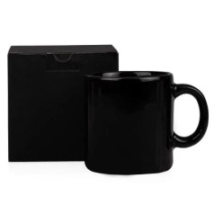 Caneca em Cerâmica Preta 270Ml Personalizada