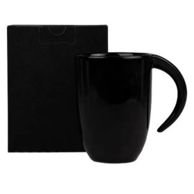 Caneca em Cerâmica Preta 350Ml Personalizada