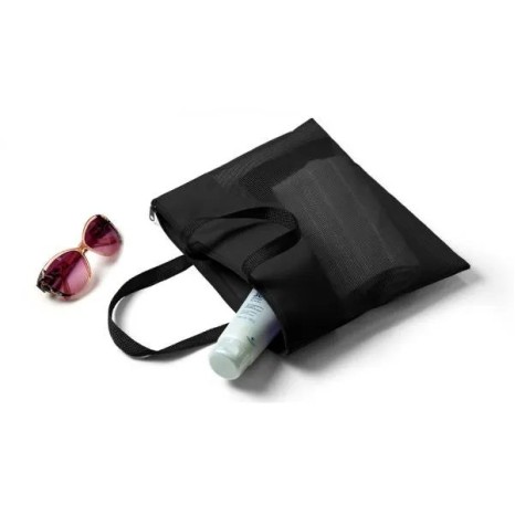 Sacola de Mão em Nylon 600 e Tela Sanet Preta Personalizado