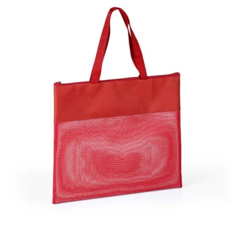 Sacola de Mão em Nylon 600 e Tela Sanet Vermelha Personalizado