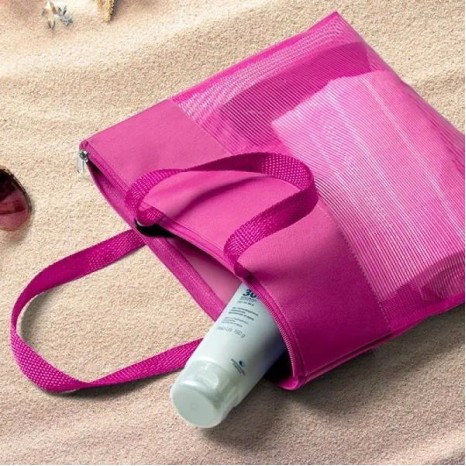 Sacola de Mão em Nylon 600 e Tela Sanet Rosa Personalizado